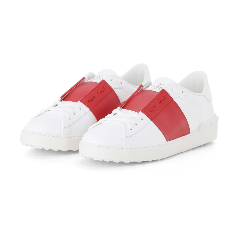 Valentino Men's Red Sneakers, 7 Uk, Rockstud Untitled Sneaker
