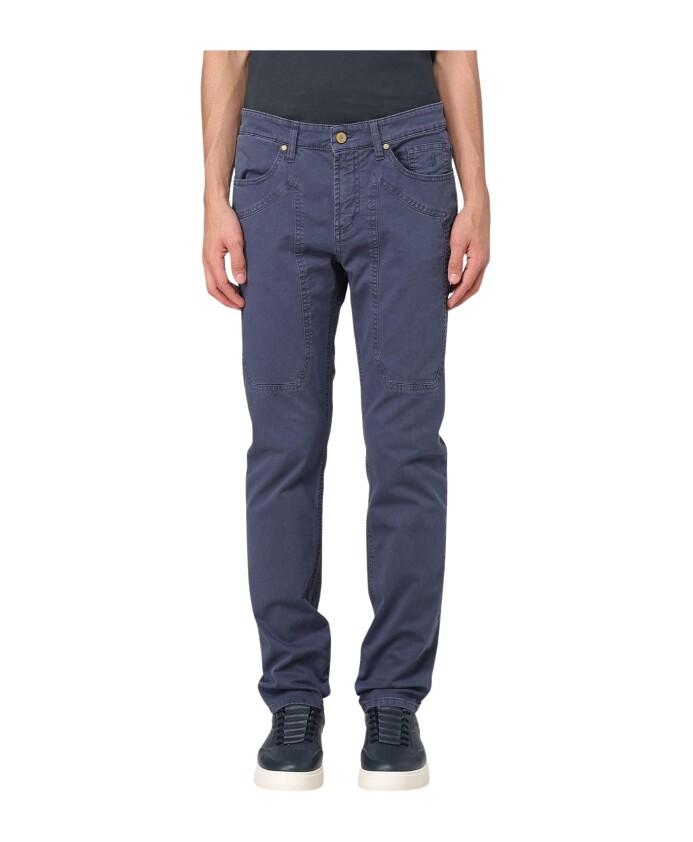 pantalon-casual-jaune-creme-avec-poches