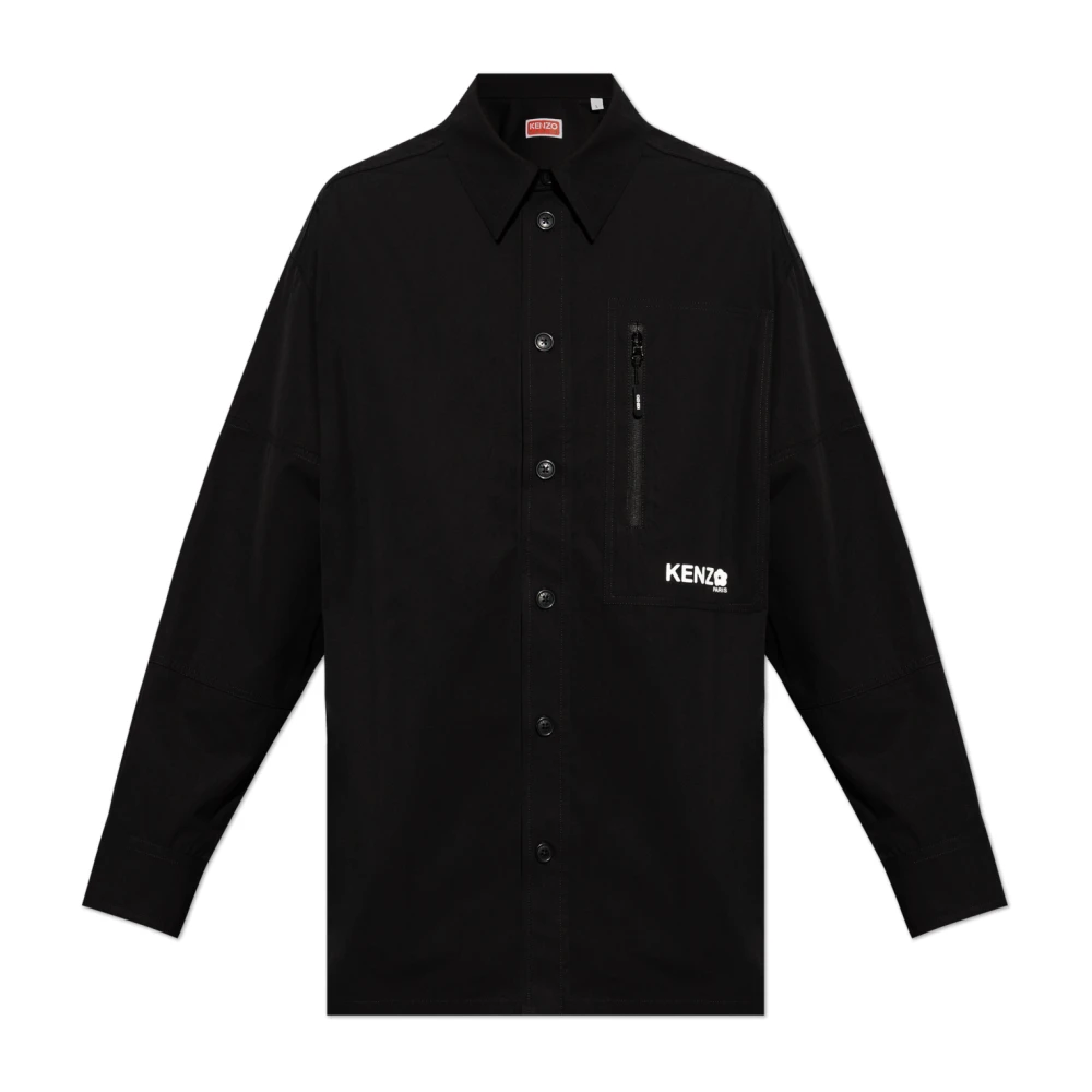Kenzo Overhemd met een zak Black Heren