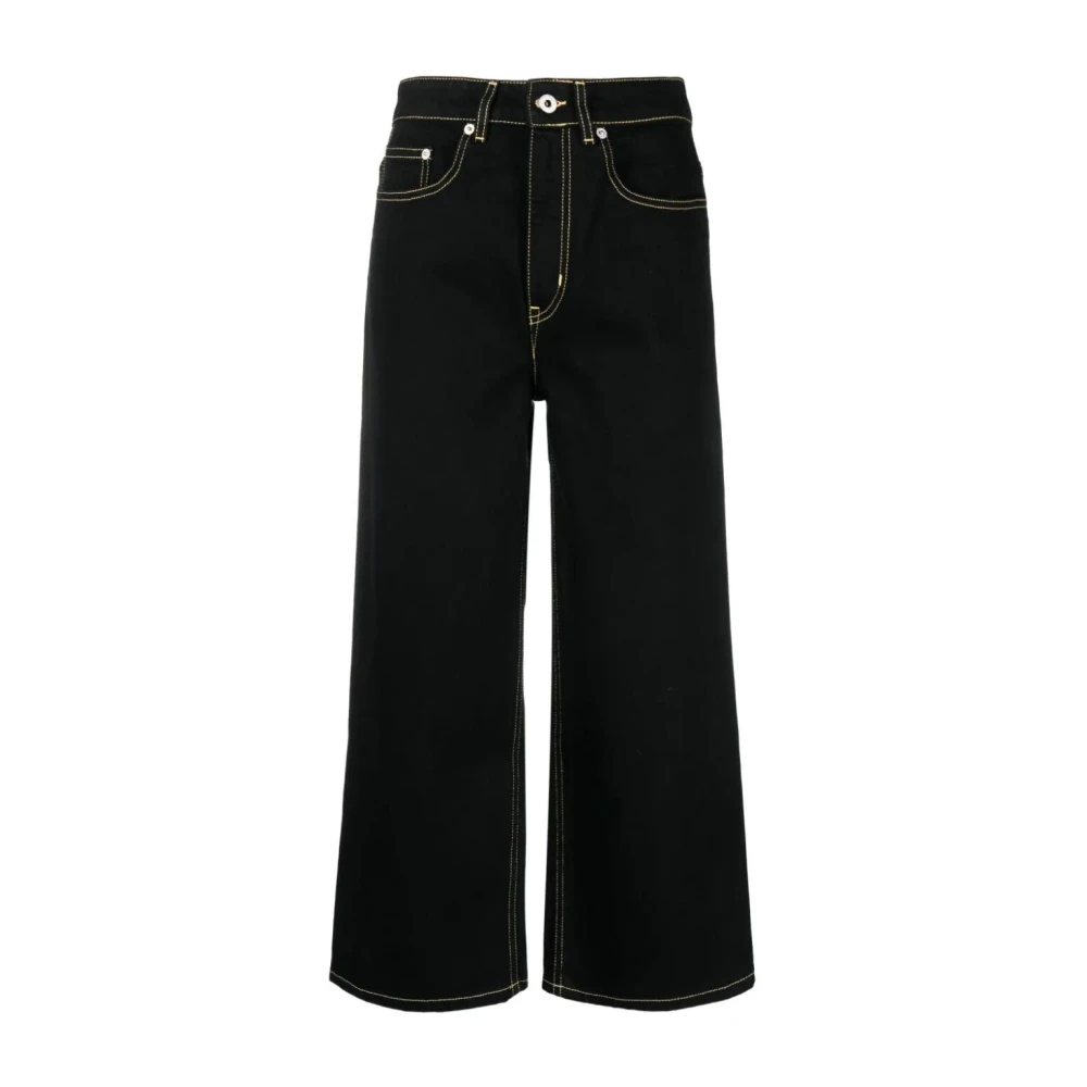 Kenzo Zwarte Cropped Jeans voor Vrouwen Black Dames