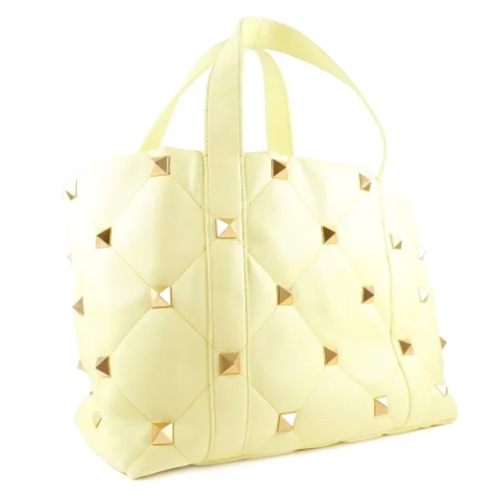 Valentino Vintage Pre-owned Fabric totes Yellow Dames