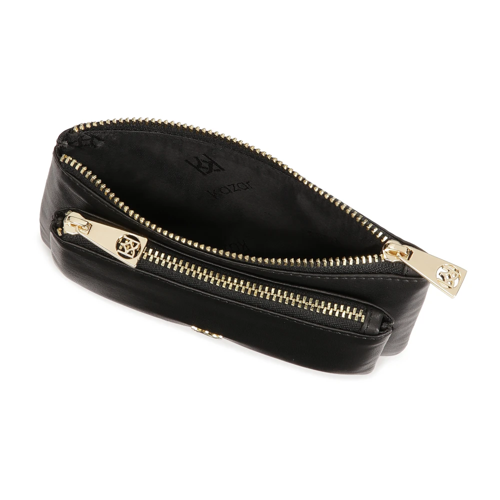 Kazar Kleine zwarte ritstas Black Dames