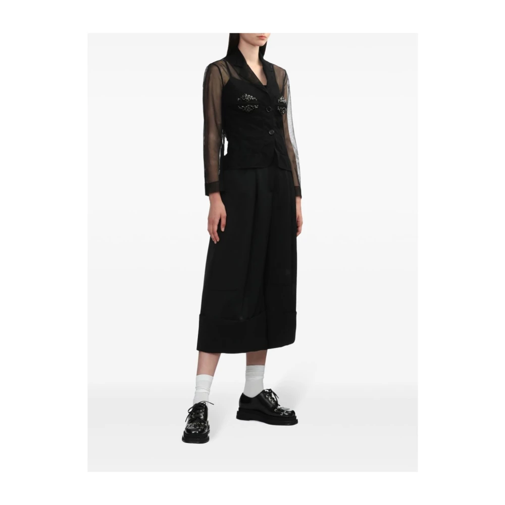 Simone Rocha Zwarte Jassen voor Vrouwen Black Dames