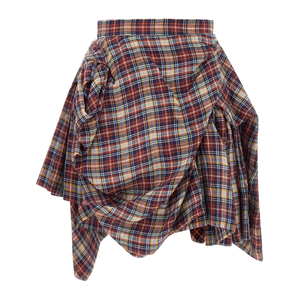 Vivienne Westwood Nymph Rok Multicolor Tartan Linnen Katoen Multicolor Dames