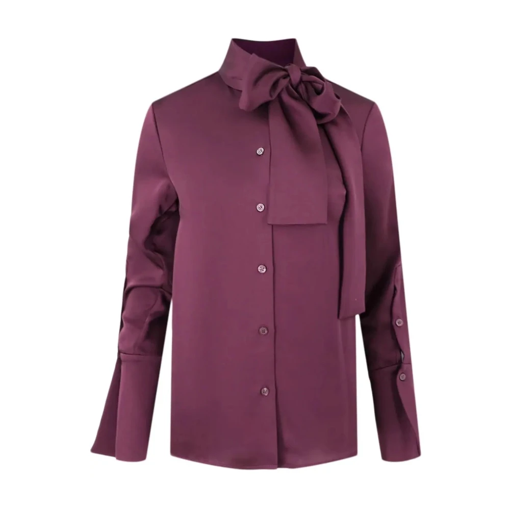 Simkhai Women's Purple Elegant Blouse With Ties - Shirts - L - Blouses & Shirts