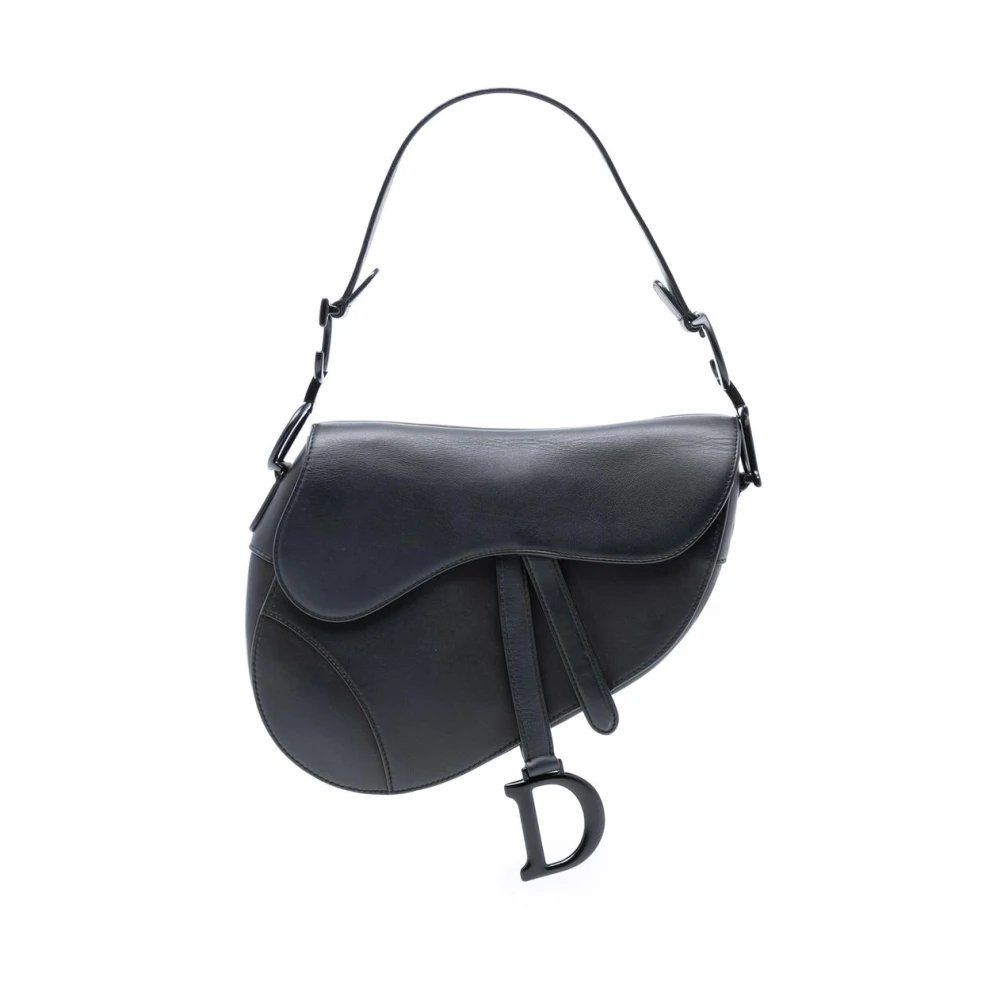 Dior Vintage Women's Black Pre-Owned Saddle Bag