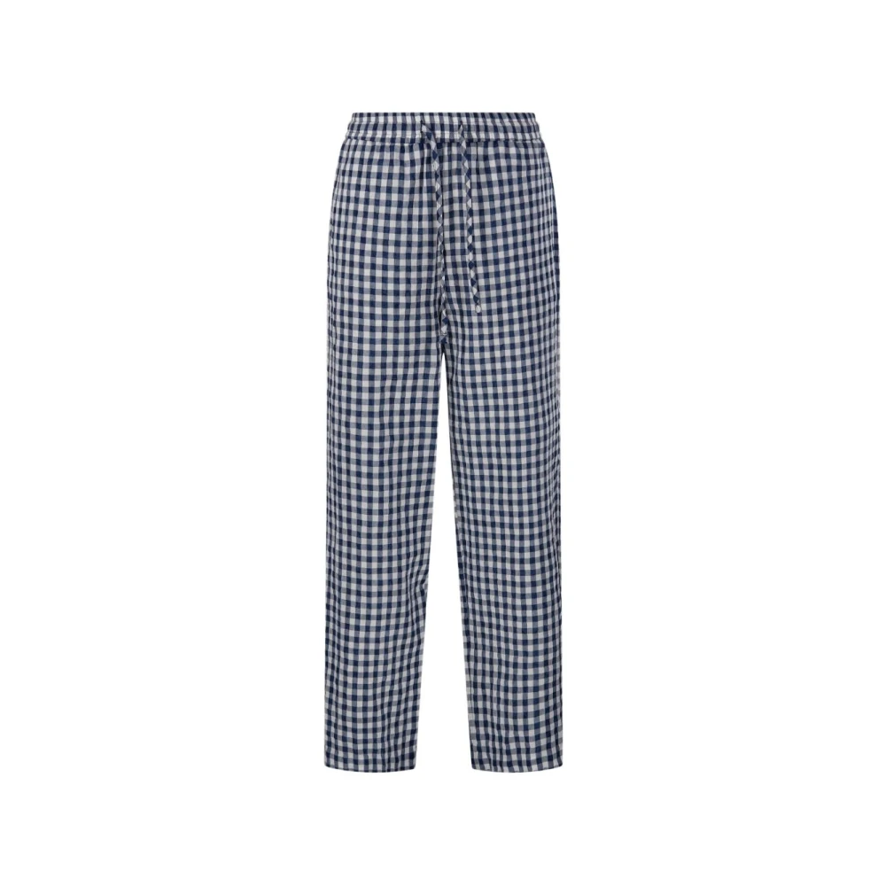 Dunst Women's Blue Straight Trousers, M, Straight Trousers