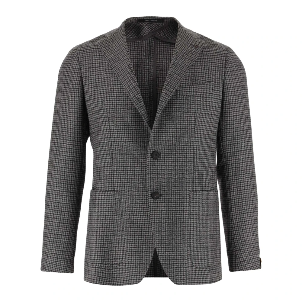 Tagliatore Uomo Grigio Blazer In Lana Vergine A Quadri