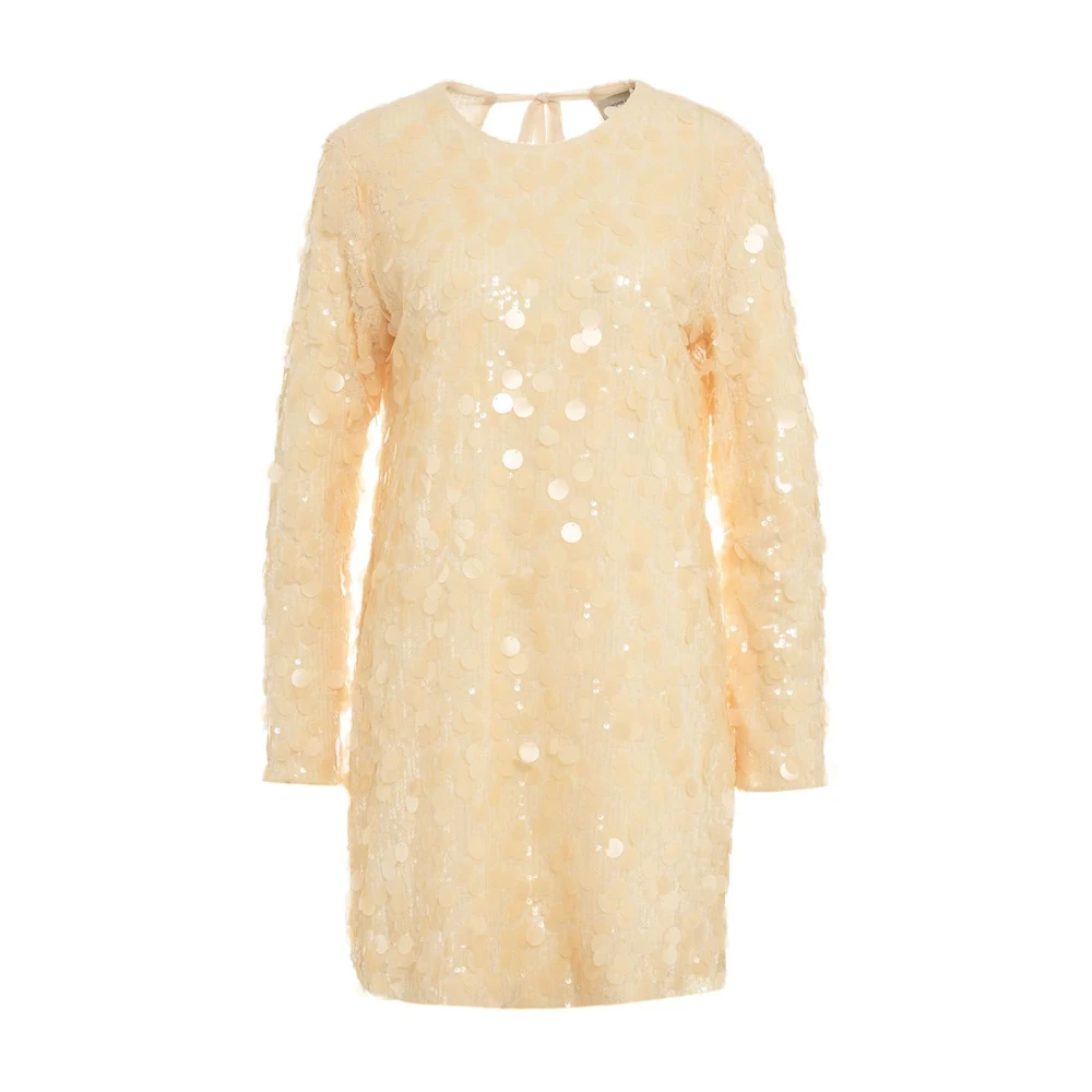 Semicouture Beige Jurk Aw24 Handwas Beige Dames
