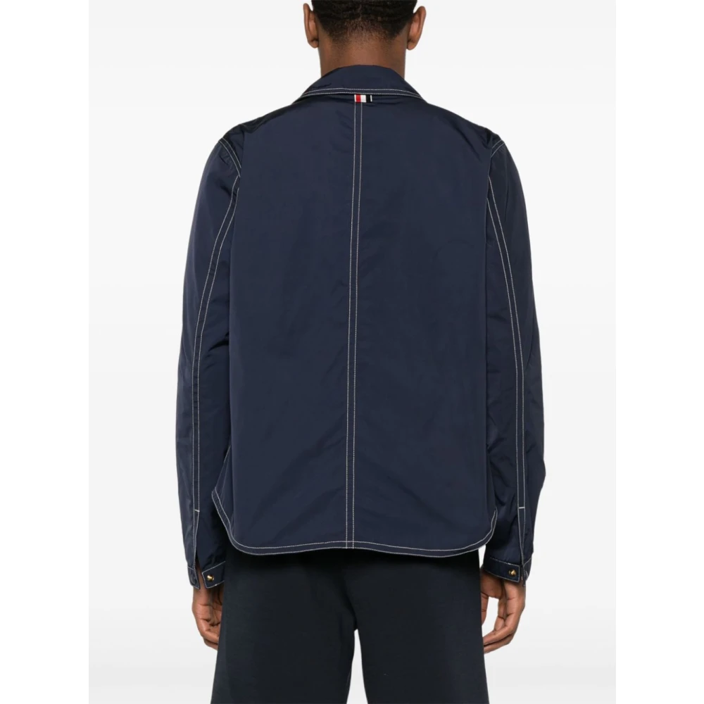 Thom Browne Blauwe Winterjas Blue Heren