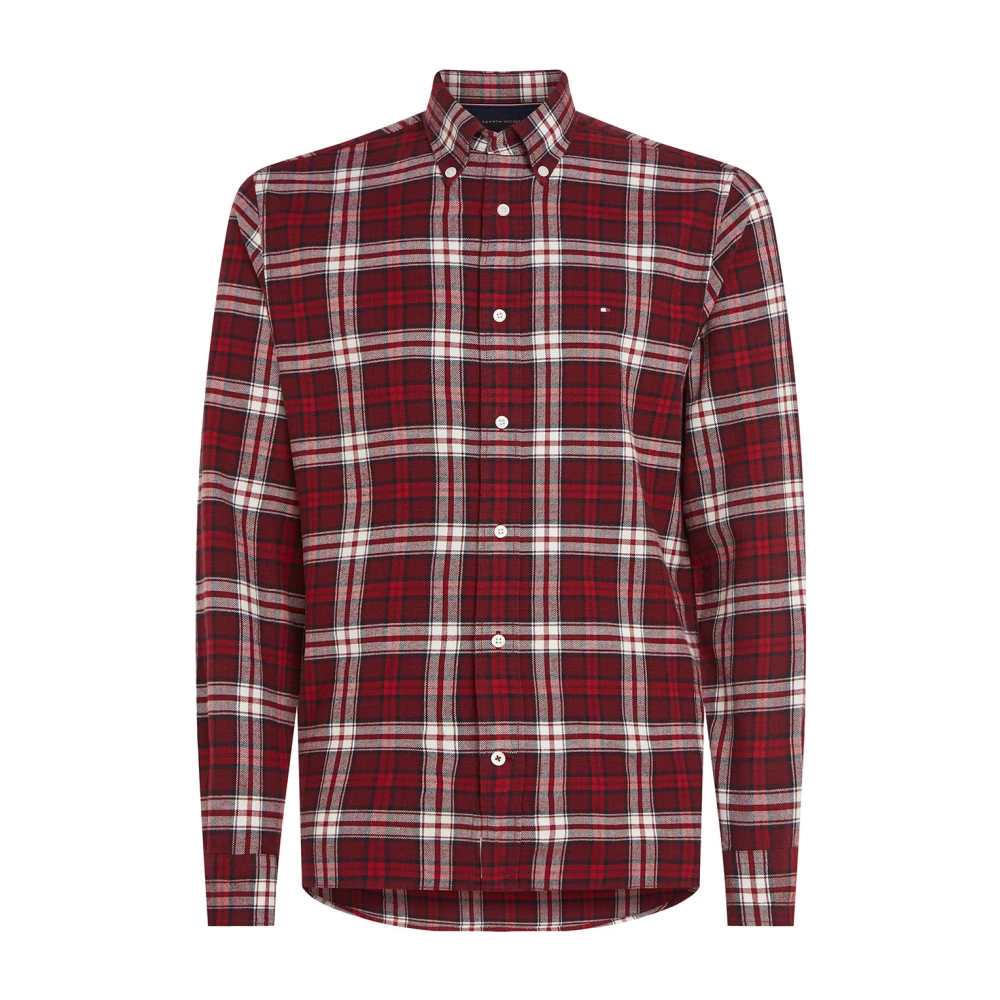 Tommy Hilfiger Geborsteld Tommy Tartan Overhemd Red Heren