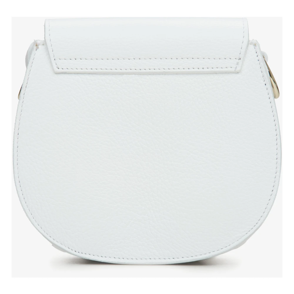 Estro Italiaans Leren Kleine Off-Witte Crossbody Tas Er00115063 White Dames