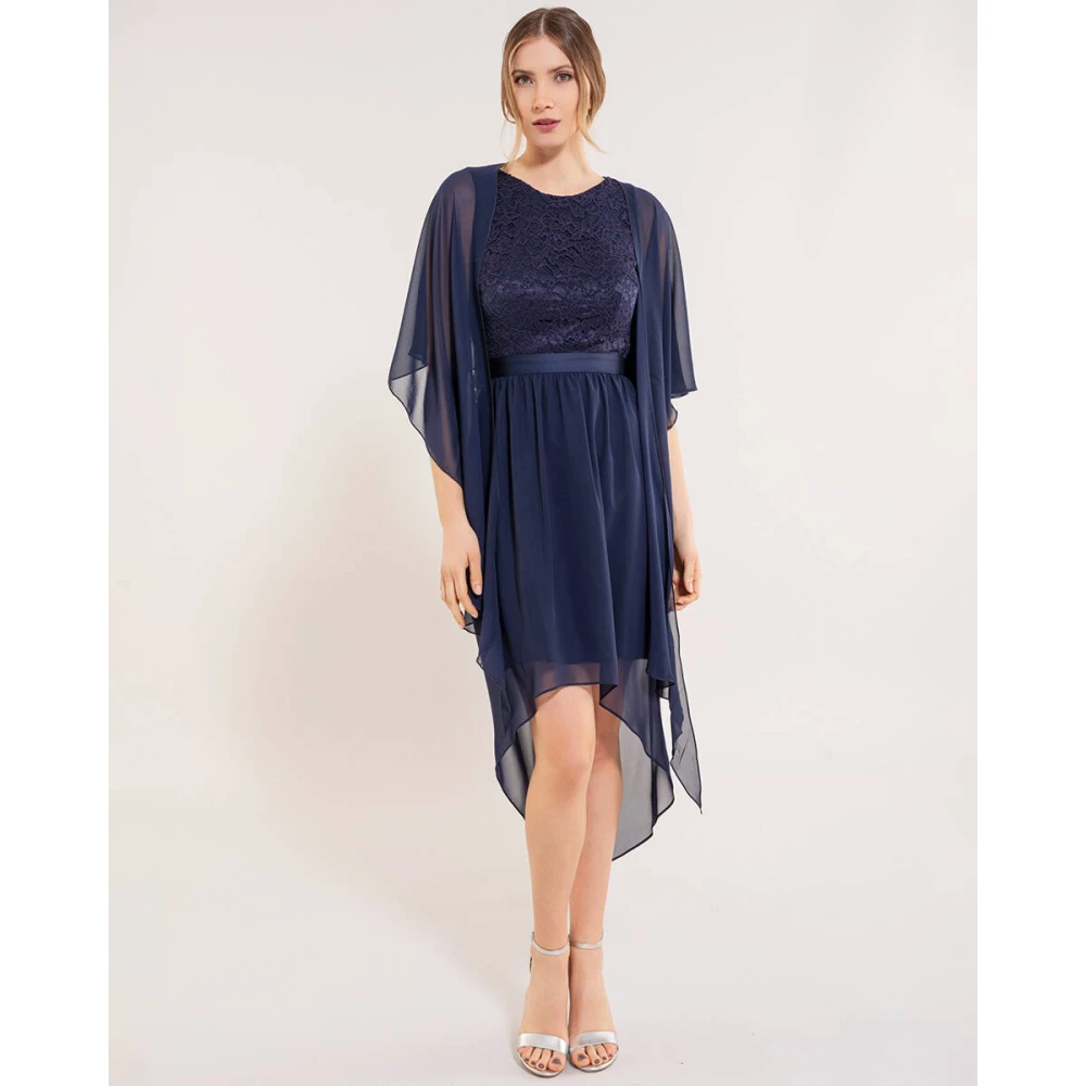 Swing Chiffon Form Stola Blue Dames