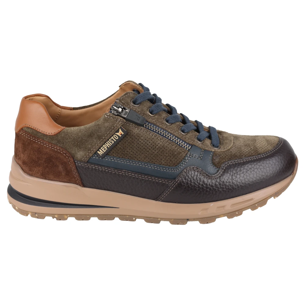 Mephisto Bruine Vetersneaker Heren Schoenen Veelkleurig Multicolor