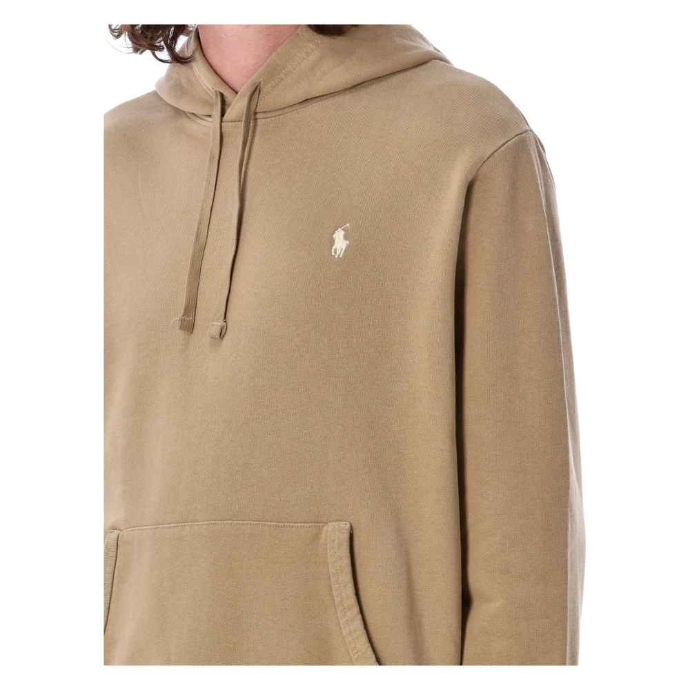 Ralph Lauren Cotton Classic RL Hoodie Beige Heren