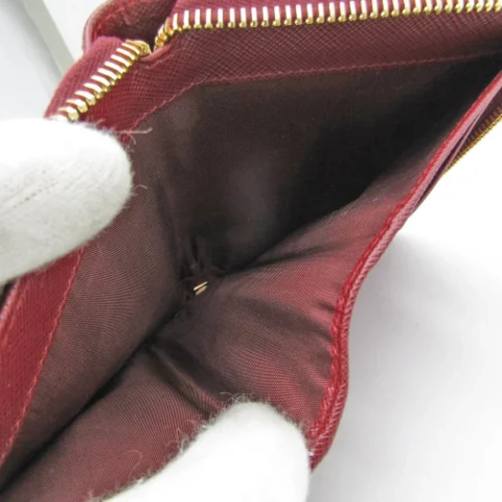 Prada Vintage Pre-owned Leather wallets Red Dames