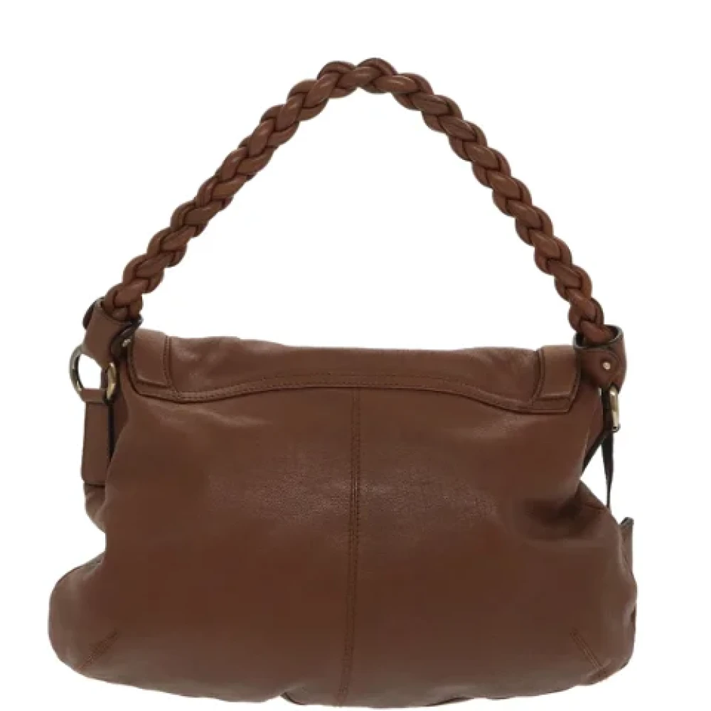 Salvatore Ferragamo Pre-owned Leather shoulder-bags Brown Dames