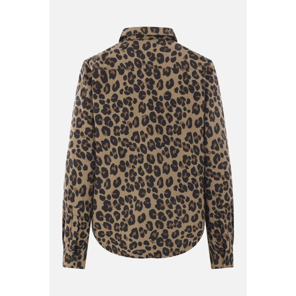 Aspesi Luipaardprint Jas Shirt Brown Dames