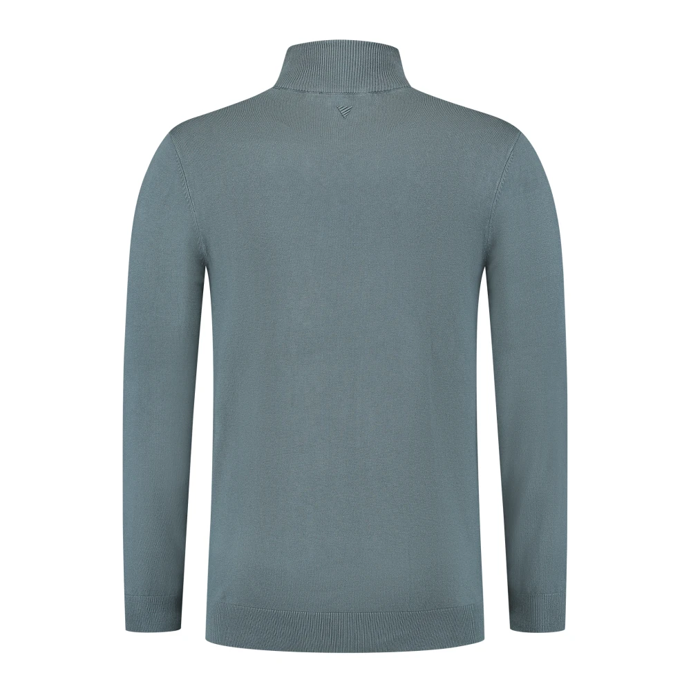 Pure Path Mockneck Sweater Essential Gebreide kleding Blue Heren