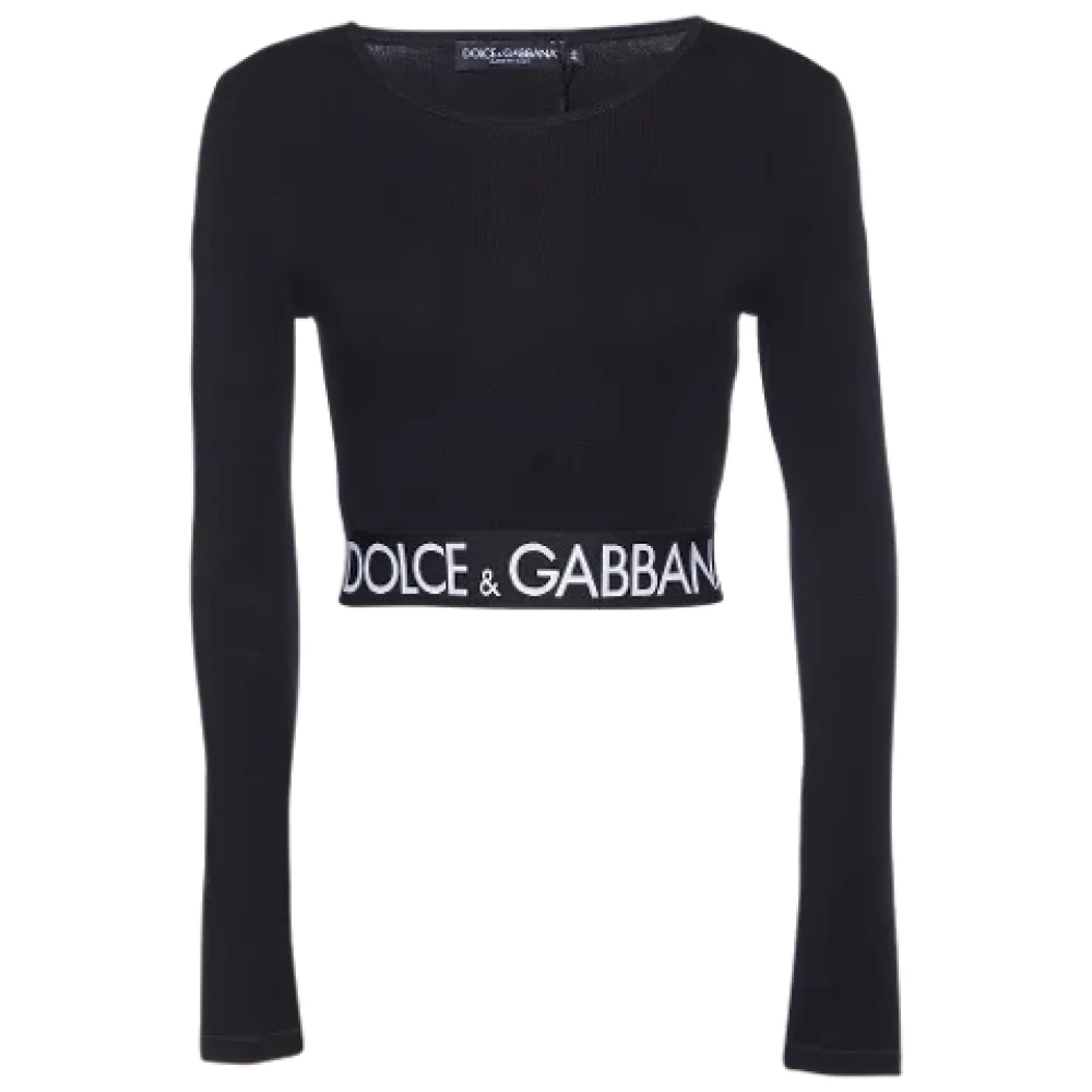 Dolce & Gabbana Pre-owned Cotton tops Black Dames
