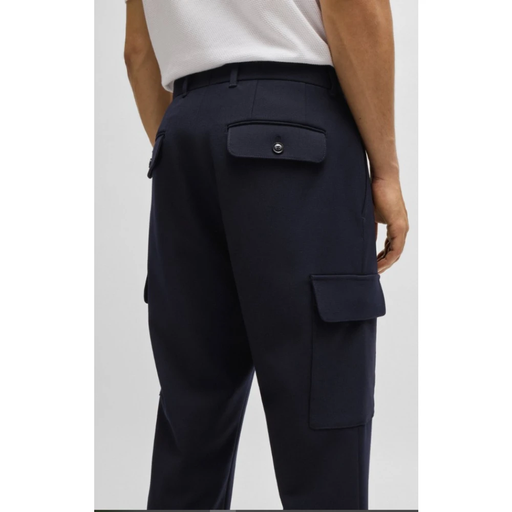 Hugo Boss Blauwe Cargo Broek met Zakken Blue Heren