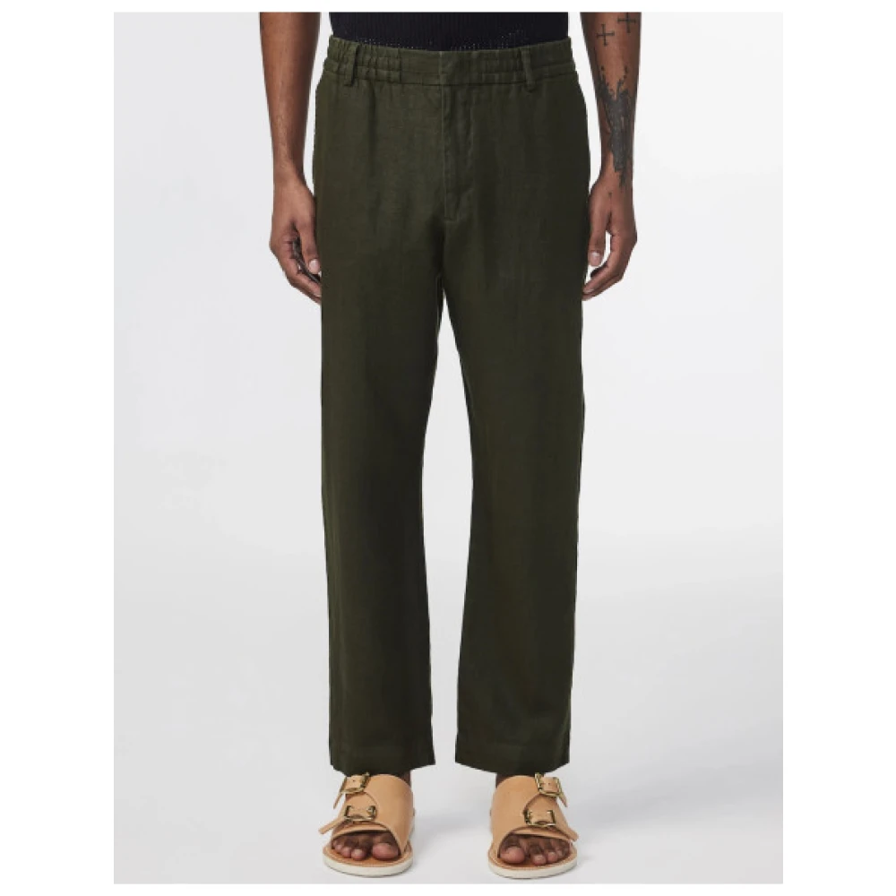 Nn07 Heren Linnen Billie Broek Green Heren