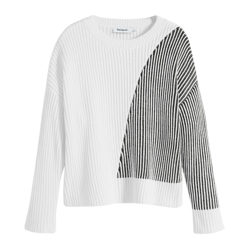 Desigual Mujer Jersey De Punto Geométrico Moderno Talla 14