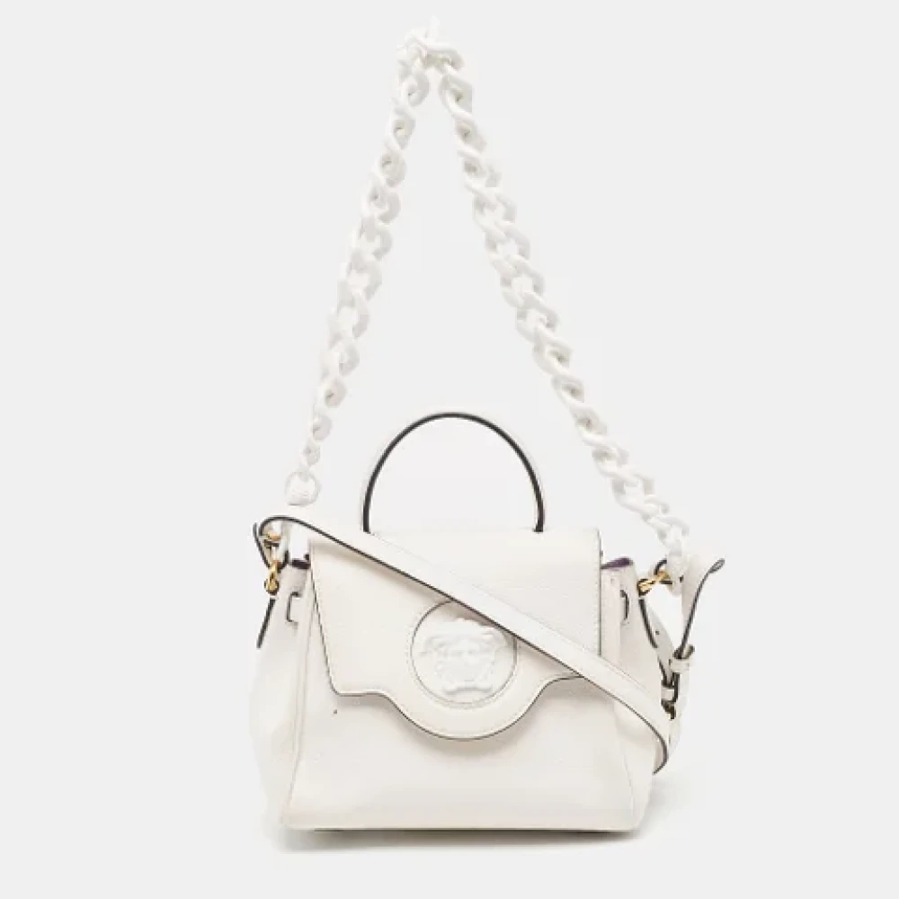 Versace Pre-owned Leather shoulder-bags White Dames