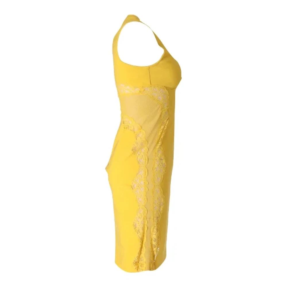 Stella McCartney Pre-owned Cotton dresses Yellow Dames