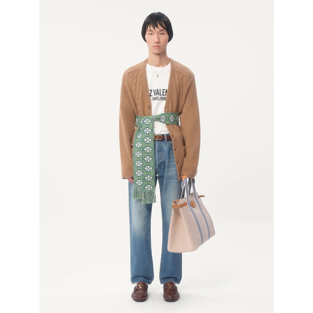Valentino Garavani Witte tassen met VLogo handtekeningdetail Beige Heren