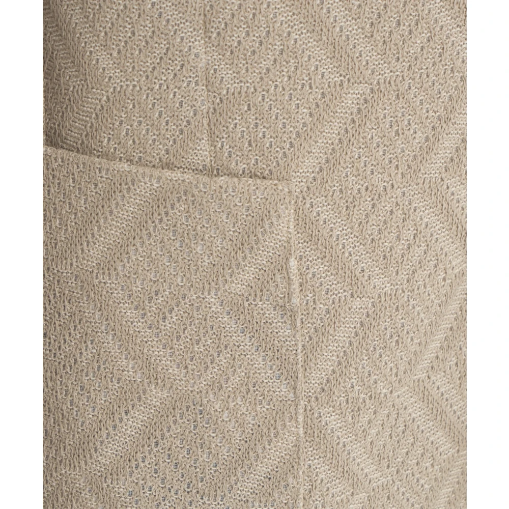 BOB Stijlvol Beige Crochet-Look Blazer Beige Heren