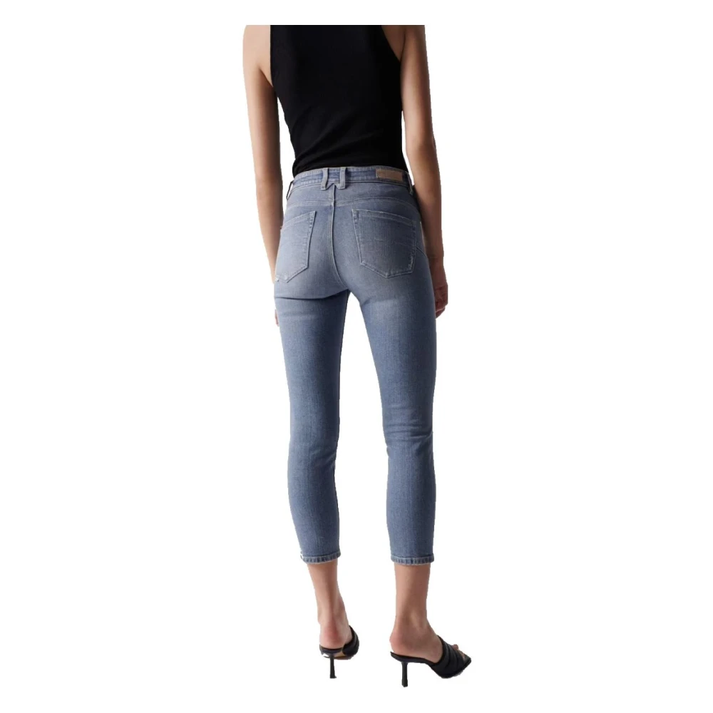 Salsa Slim Cropped Faith Jeans Blue Dames