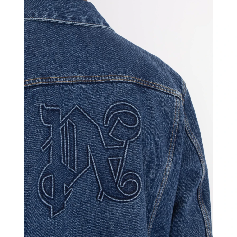 Palm Angels Heren Lw Monogram Denim Jkt Blue Heren