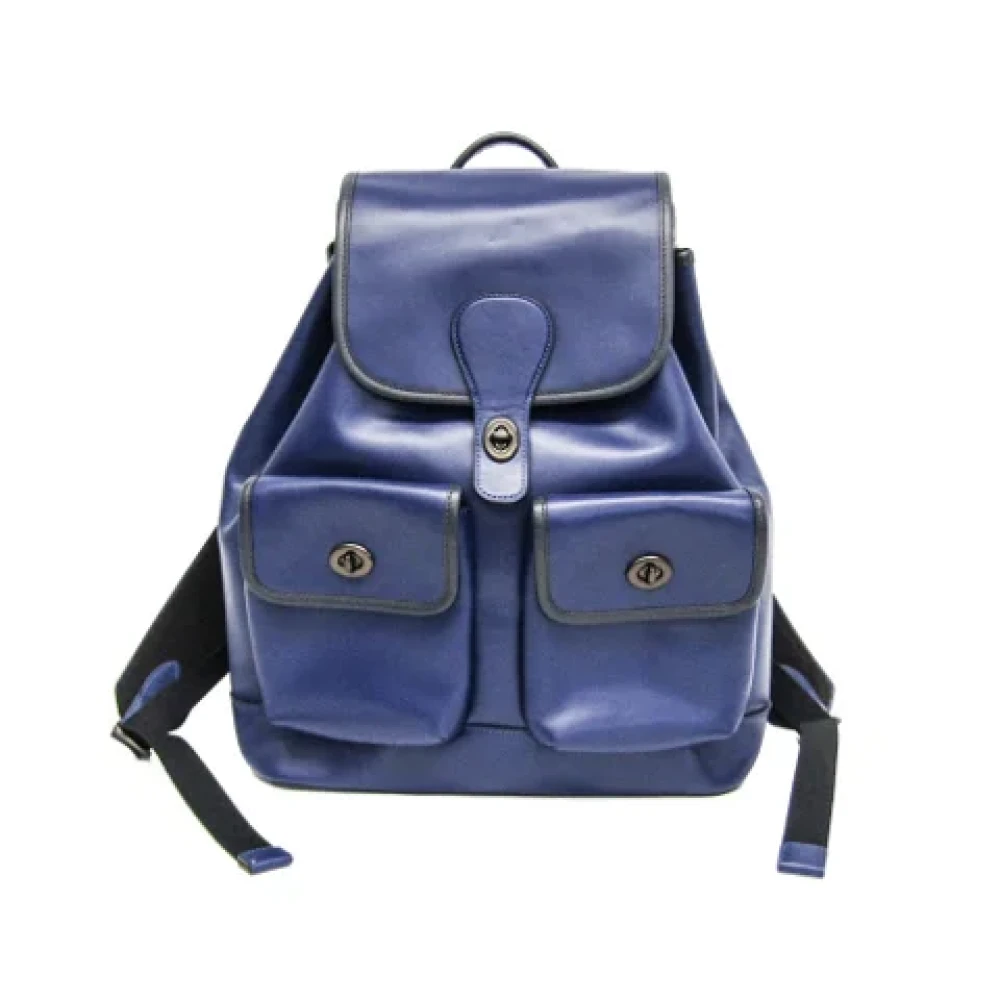 Coach Pre-owned Leather backpacks Blue Dames