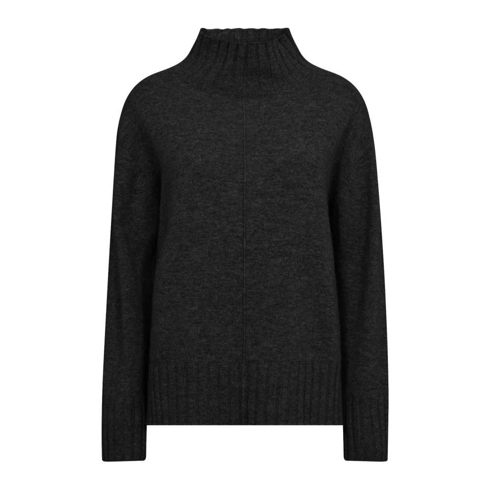 Cashmere Highneck Strikkegenser Svart