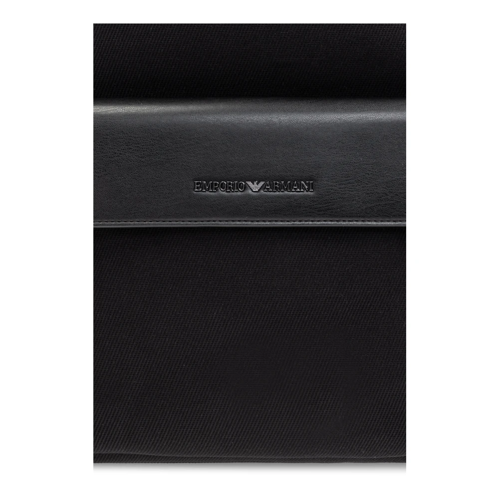 Emporio Armani Rugzak met logo-vormige applicatie Black Heren