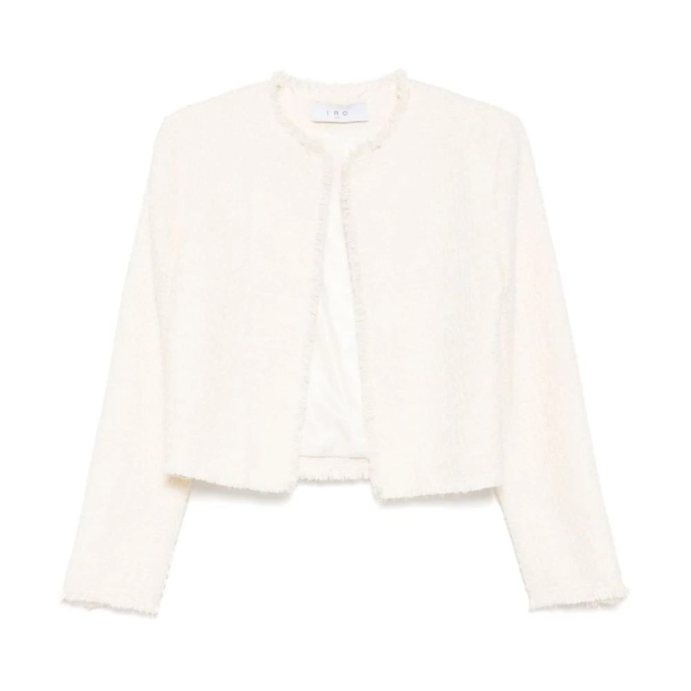 IRO Beige Fringed Edge Jacket Beige Dames