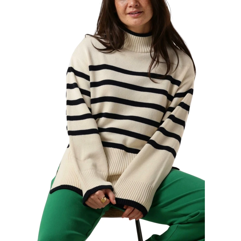 MINUS Dames Truien & Vesten Leonie Turtleneck Knit Pullover Ecru