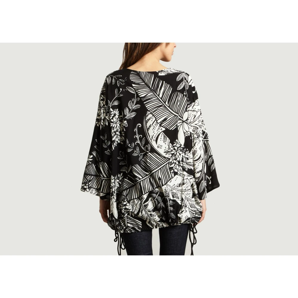 See by Chloé Jungle Bedrukte V-Hals Blouse Black Dames