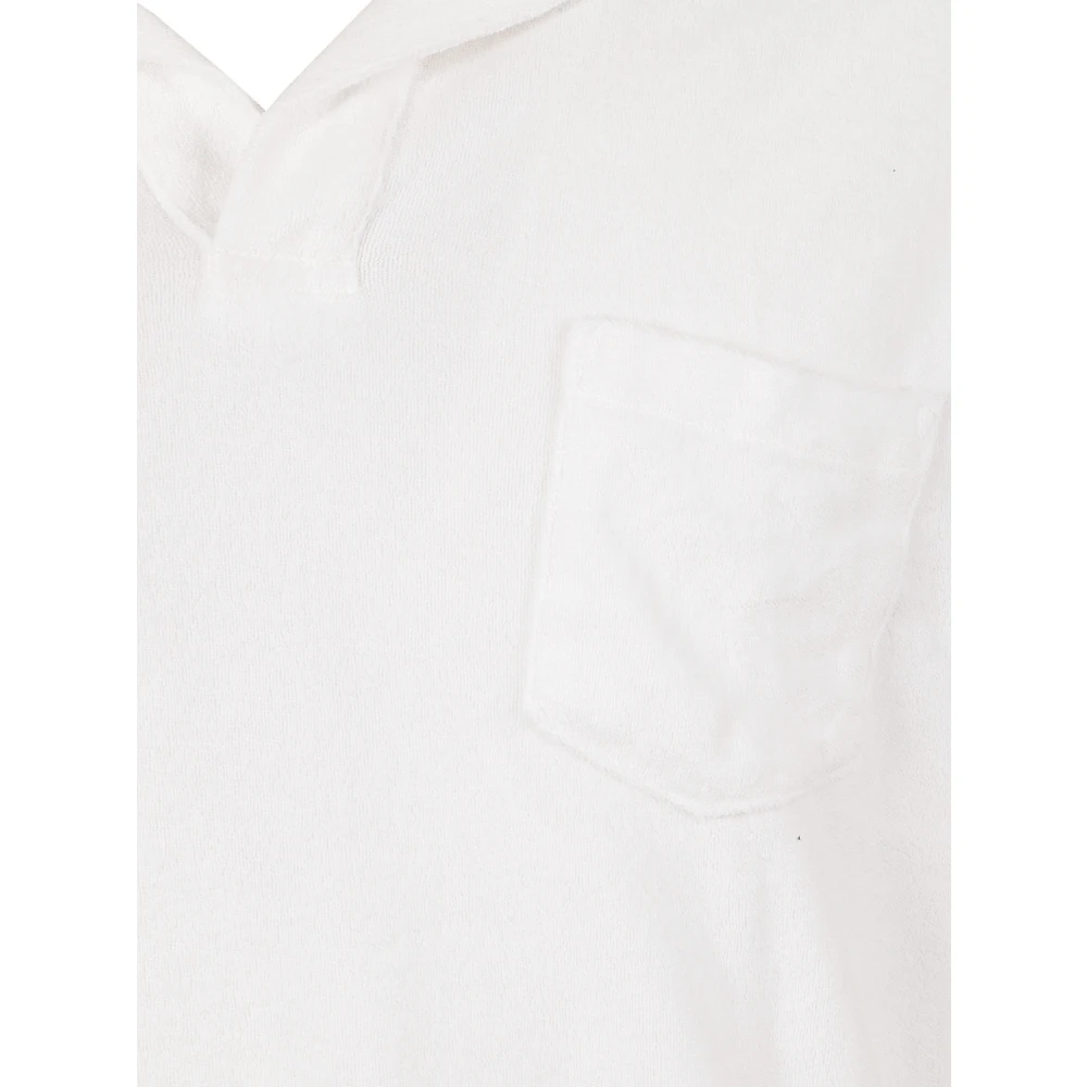 Orlebar Brown Witte Terry Cotton Polo Shirt White Heren