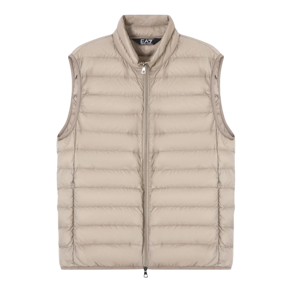 Emporio Armani Ea7 Mannelijk Bruin Jassen Heren, L, Leer, Core Identity Packable Gilet