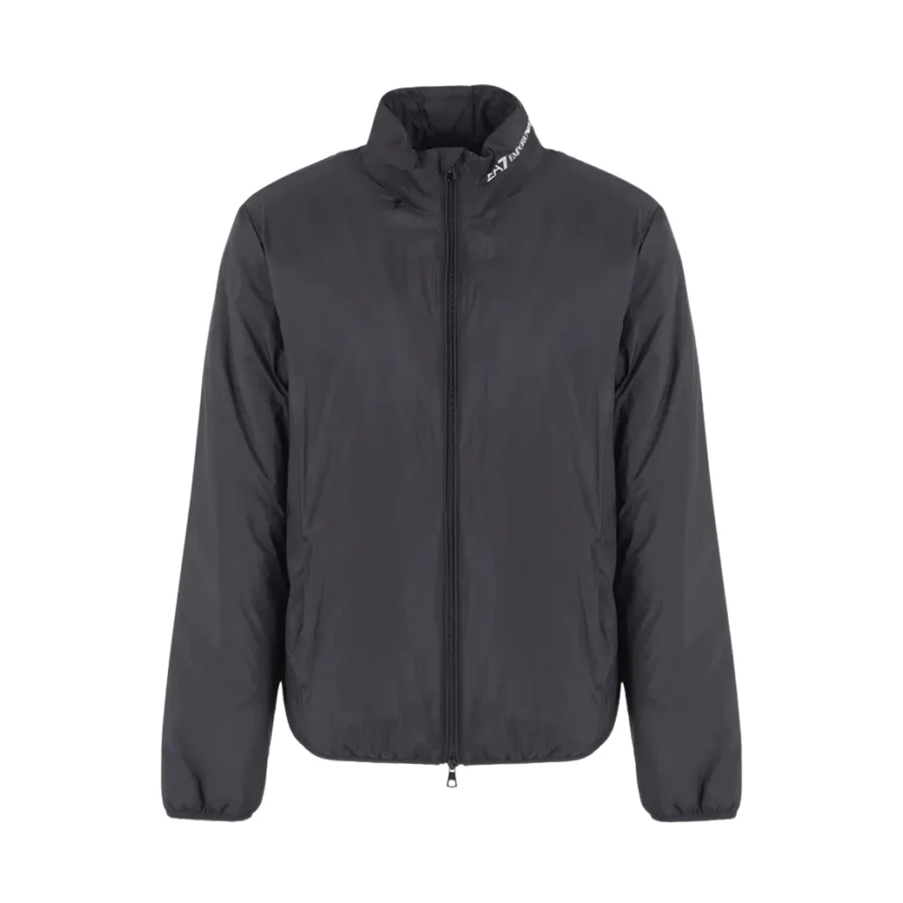 Emporio Armani EA7 Zwarte Winterjas Stijlvol Ontwerp Black Heren