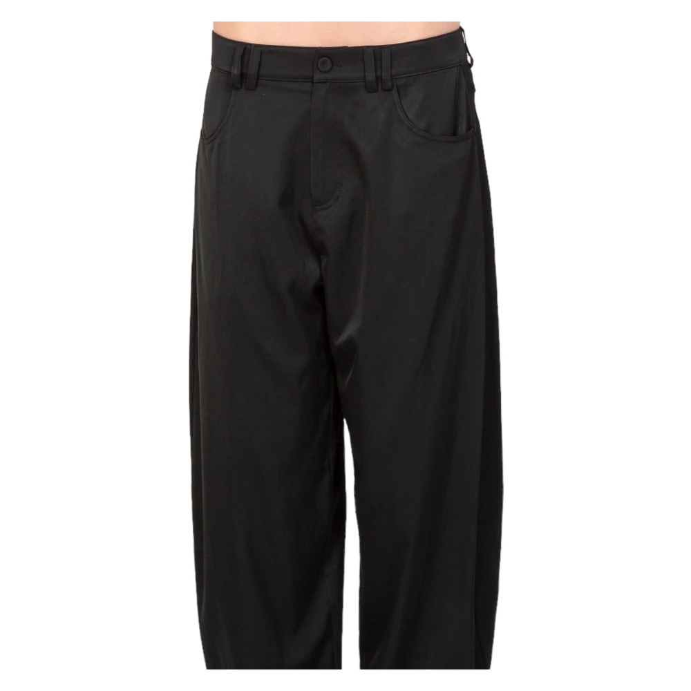pinko Satijnen broek in Pollock-stijl Black Dames