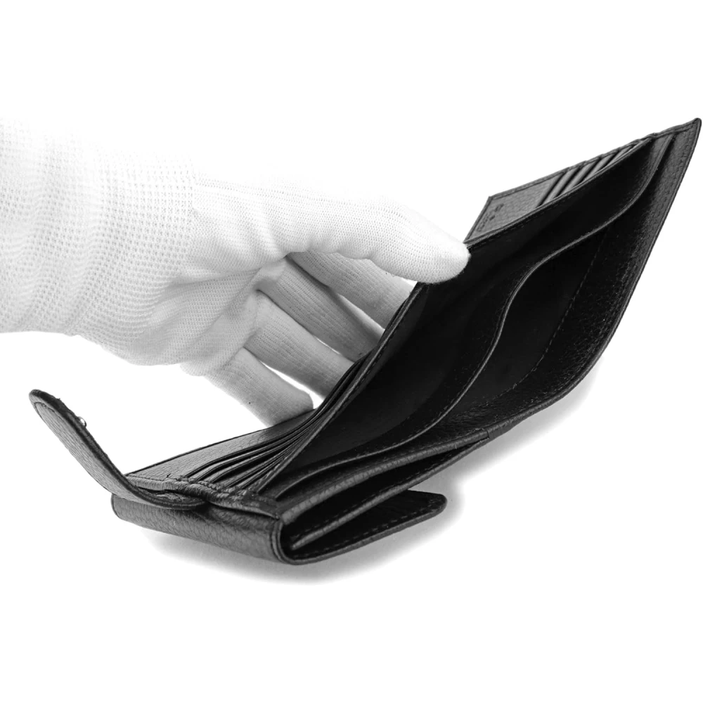 Gucci Interlock GG Bifold leren portemonnee Black Dames