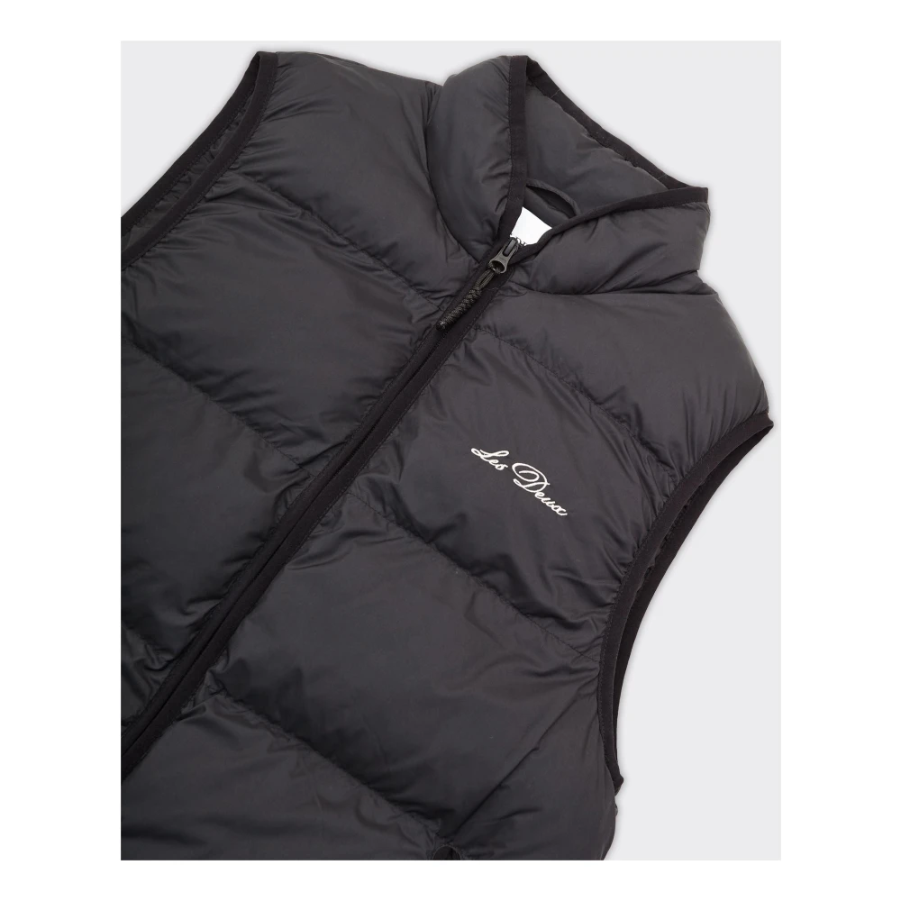 Les Deux Gewatteerd vest in zwart Black Heren