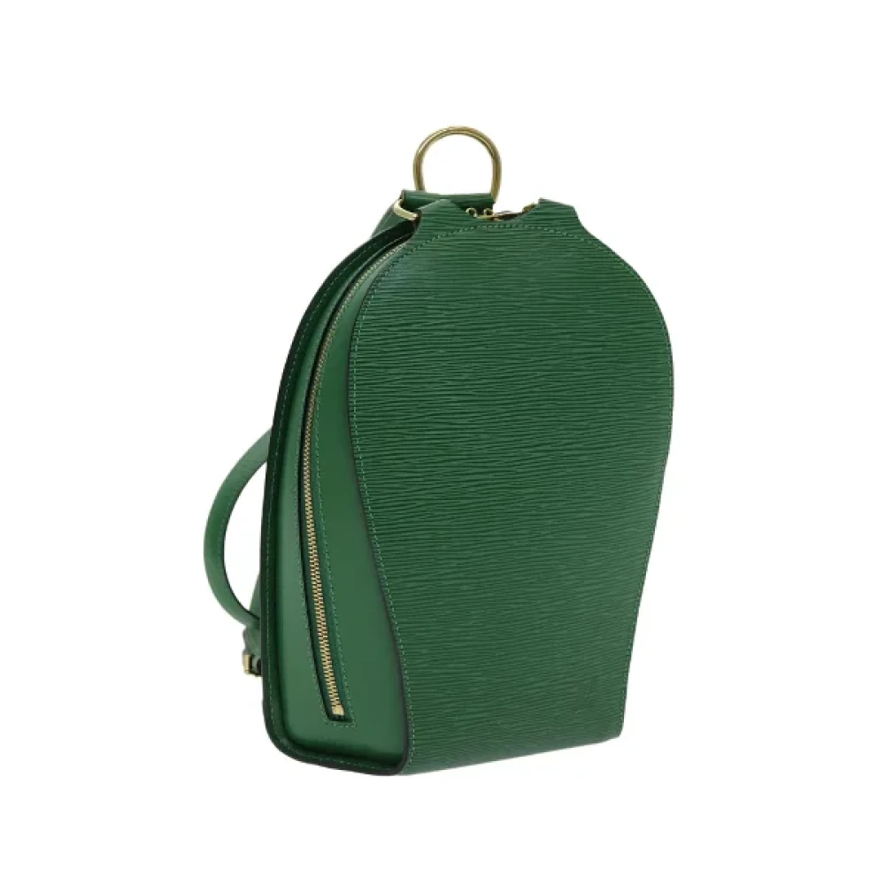 Louis Vuitton Vintage Pre-owned Leather backpacks Green Dames