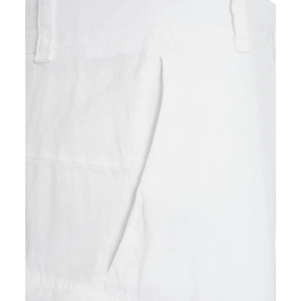 Transit Stijlvolle witte linnen cargoshorts White Heren