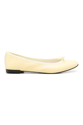 pastel-yellow-flat-leather-bow-shoes