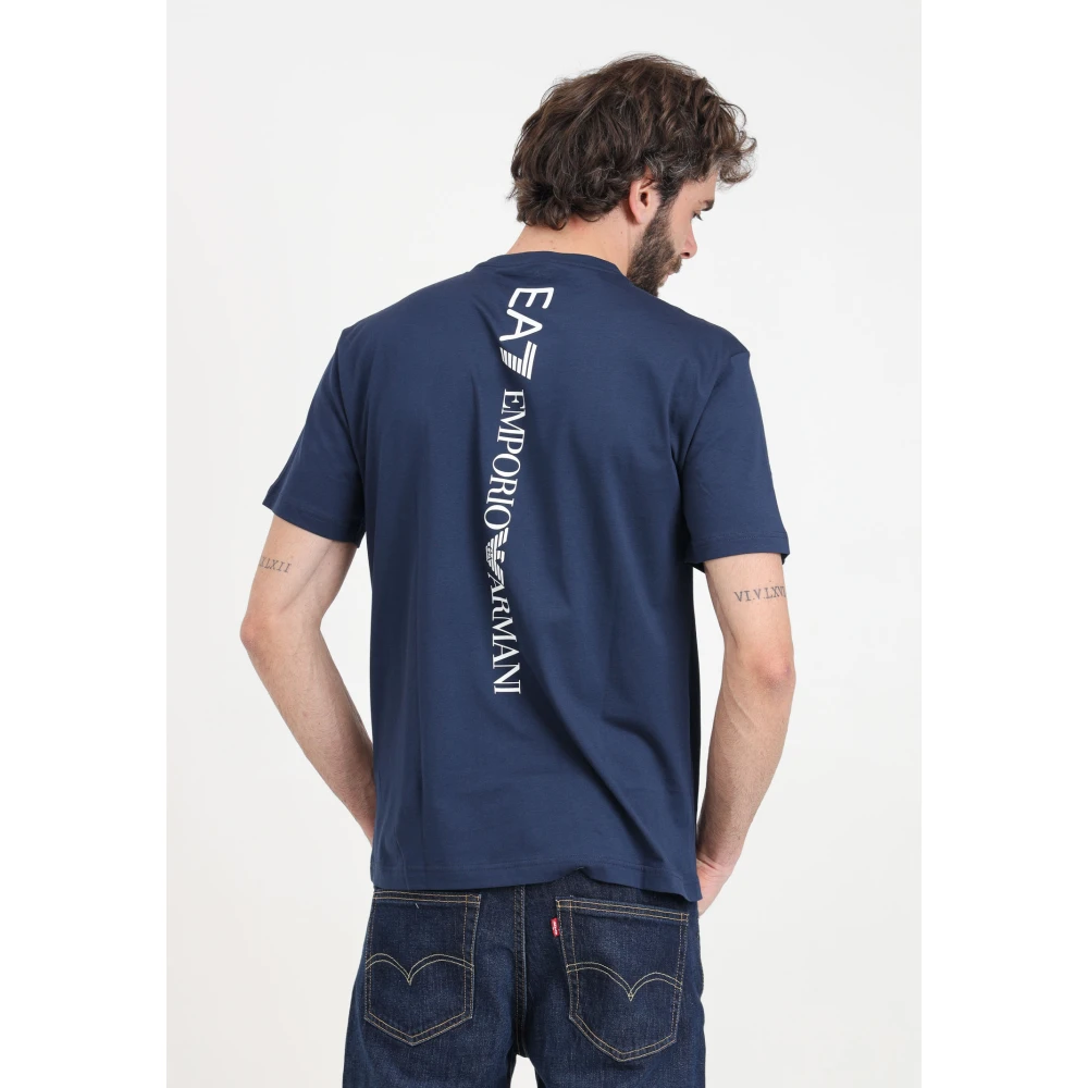 Emporio Armani EA7 T-Shirts Blue Heren