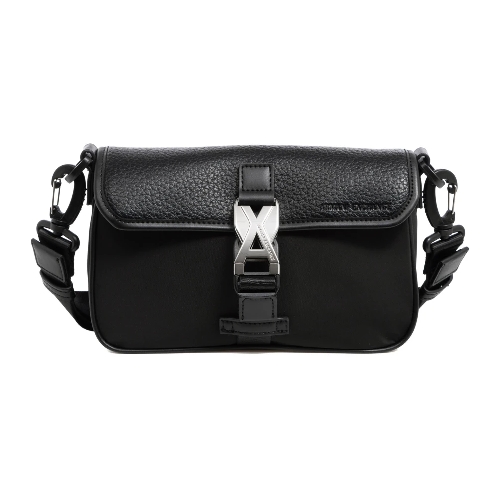 Armani Exchange Stijlvolle Crossbody Tas met Verstelbare Band Black Heren